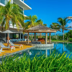 Koi Resort St. Kitts pool and reception area